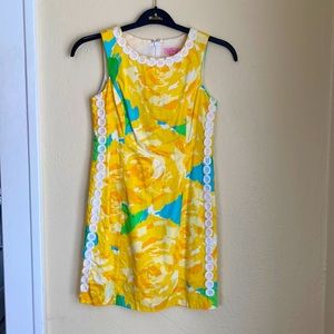 EUC Lilly Pulitzer Mila Lace Shift First Impressions sz 2